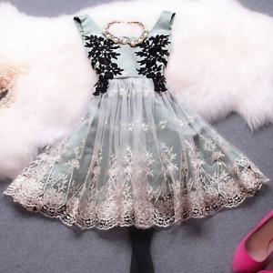 [ghyxh36214]sweet Embroidery Flower Mesh Lace..