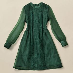 [ghyxh36216]dark Green Vintage Tribal Embroidery..