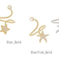 Trendy Diamante Starfish Embellished Spiral Alloy..
