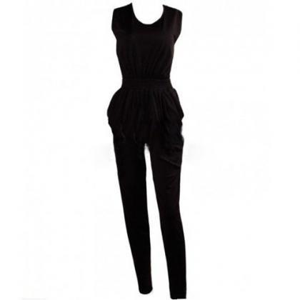 Sexy Backless Solid Color Jumpsuit [gzxy0886]