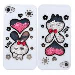 Cute Rabbit Sliding Hard Cover Case For Iphone..
