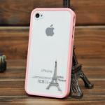 Tower Contact Back Shell Case For Iphone 4/4s-pink
