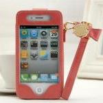 Cute Leather Bowknot Chain Case For..