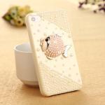 Cute Whales Pearl Rhinestone Case For Iphone 4/4s