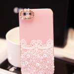 Cute Pearl Lace Apple Iphone 5 Case-light Pink..
