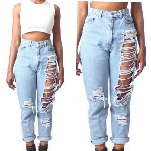 Street-chic Distressed Ripped Straight Jeans [gzxy0836]