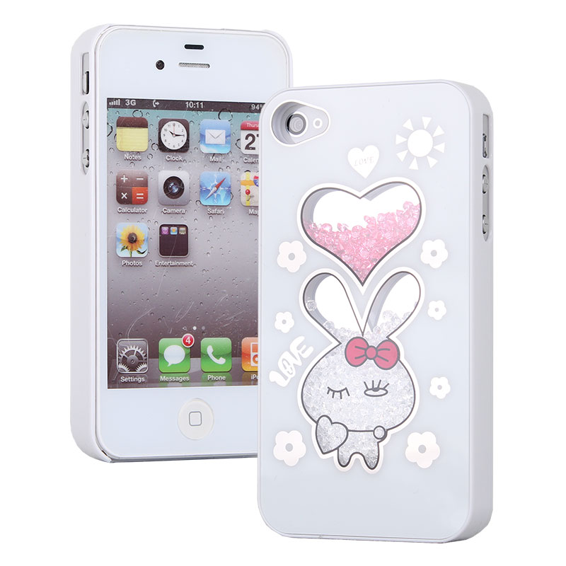 Cute Rabbit Sliding Hard Cover Case For Iphone 4/4s