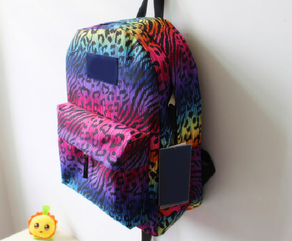 Cool Gradient/colorful Retro Mint Blue Leopard Vs Backpack/bag