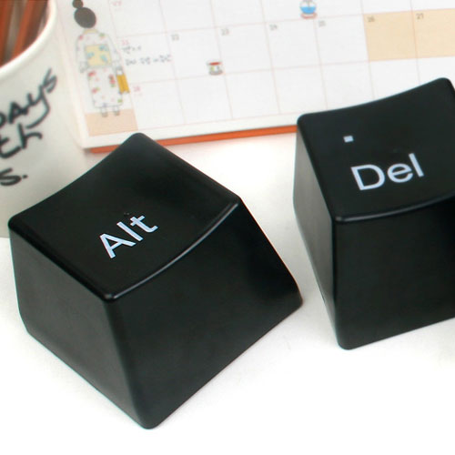 Chic Creative Gift Keyboard Ctrl Alt Del Print 1 Set/3pcs Cups With
