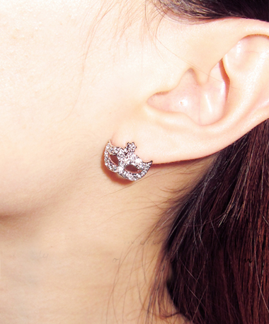 [gryxh3300015]lovely Mask Rivet Flower Ear Stud on Luulla